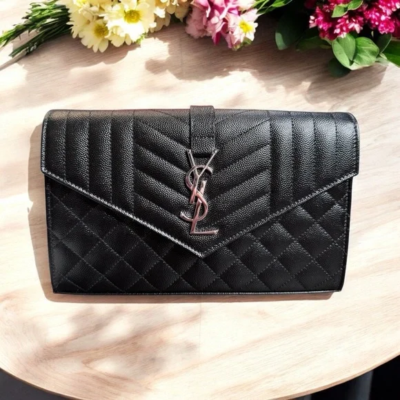 NWT YSL Triquilt Wallet on Chain - Picture 1 of 8